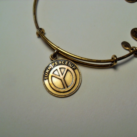 Alex and Ani Jewelry - Alex and Ani Gold Turn Peace Up bracelet, 2012